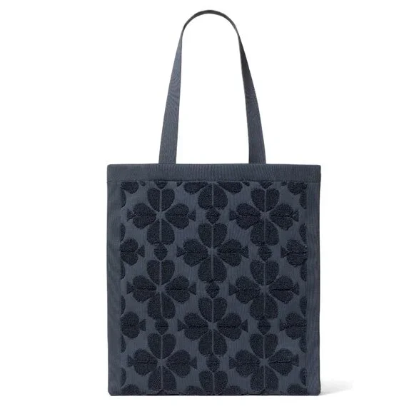 New Kate Spade Brooke Terry Carryall Large Tote Blazer Blue - Picture 3 of 5